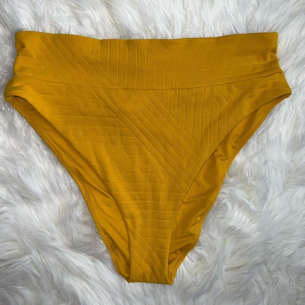 Aerie XO Ribbed High Cut Cheeky Bikini Bottom